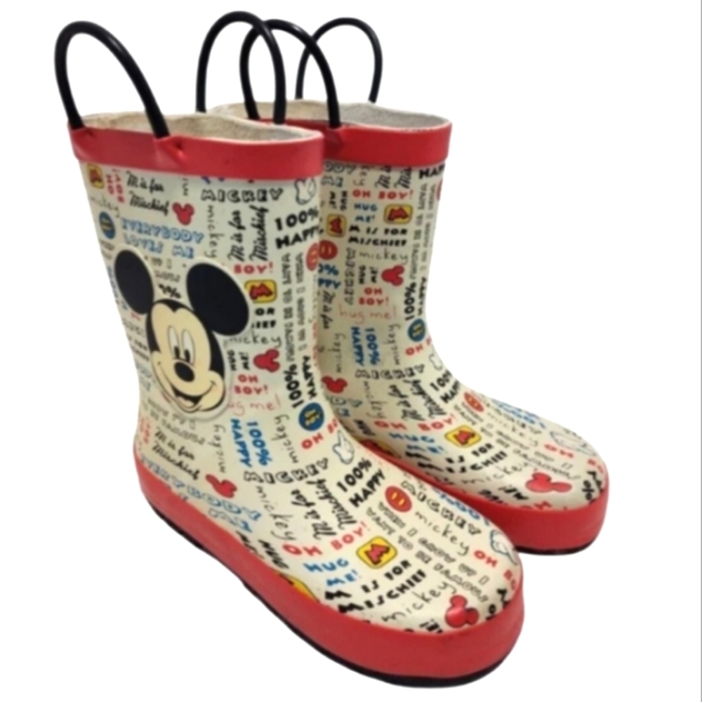 Disney Mickey Mouse Rubber Rain Boots by Western Chief -Kids. Size 11/12